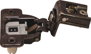 Salice CUR3AD6 Silentia Hinge, steel, titanium, 106 degree, 1 1/4" overlay, face frame, dowel mount Salice CUR3AD6 Silentia Hinge, steel, titanium, 106 degree, 1 1/4" overlay, face frame, dowel mount