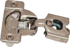 Grass TEC 864 Side Mount Hinge, 108 degree opening, 1/2" overlay, soft-close, dowel, steel, nickel-plated, 45/9.5 drilling pattern Grass TEC 864 Side Mount Hinge, 108 degree opening, 1/2" overlay, soft-close, dowel, steel, nickel-plated, 45/9.5 drilling pattern