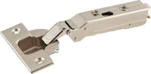 Grass Tiomos Hinge, 120 degree opening, half overlay, self-close, dowel, steel, nickel-plated, Grass Tiomos Hinge, 120 degree opening, half overlay, self-close, dowel, steel, nickel-plated,