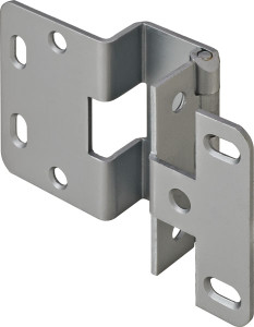 Hinge, 5-K, overlay, 13/16" door, steel, dull chrome plated