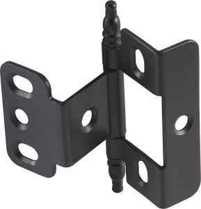 Full Wrap Non-Mortise Decorative Butt Hinge, for inset doors, steel, with minaret finial, dark oil-rubbed bronze finish Full Wrap Non-Mortise Decorative Butt Hinge, for inset doors, steel, with minaret finial, dark oil-rubbed bronze finish
