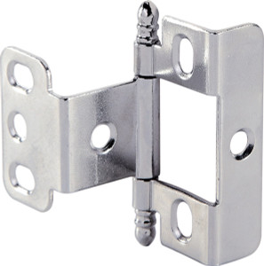 Full Wrap Non-Mortise Decorative Butt Hinge, with ball finial, for inset doors, steel,chrome plated finish Full Wrap Non-Mortise Decorative Butt Hinge, with ball finial, for inset doors, steel,chrome plated finish