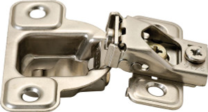 Salice CSP3499XR Hinge, steel, nickel plated, 106degree, 3/4", face frame, self closing, screw-on, 3 cam Salice CSP3499XR Hinge, steel, nickel plated, 106degree, 3/4", face frame, self closing, screw-on, 3 cam