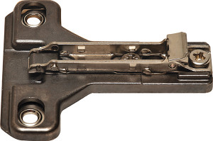 Salice BAU3R16, clip, face frame mounting plate, for woodscrews, steel, zinc, midnight titanium, 1mm mod 3 Salice BAU3R16, clip, face frame mounting plate, for woodscrews, steel, zinc, midnight titanium, 1mm mod 3