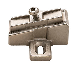 Salice B2V3BW9/15 Slide-On Mounting Plate, zinc, nickel-plated, for woodscrews, 15degree, angle Salice B2V3BW9/15 Slide-On Mounting Plate, zinc, nickel-plated, for woodscrews, 15degree, angle