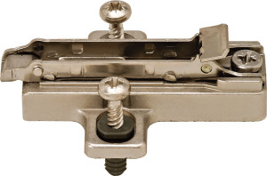 Salice BAR4R69/16 Clip Mounting Plate, steel, nickel-plated, with 5mm expandable dowels, 6mm Mod 8 Salice BAR4R69/16 Clip Mounting Plate, steel, nickel-plated, with 5mm expandable dowels, 6mm Mod 8
