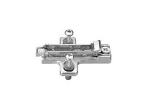 Salice BAR4R09/16 Clip Mounting Plate, steel, nickel-plated, with 5mm expandable dowels, 0mm, Mod 2 Salice BAR4R09/16 Clip Mounting Plate, steel, nickel-plated, with 5mm expandable dowels, 0mm, Mod 2