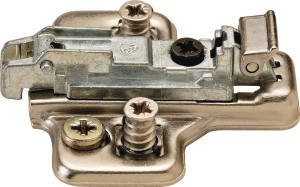 Salice BARGL69F/16 Clip Mounting Plate, steel, nickel-plated, with pre-installed 11mm euroscrews, 6mm Mod 8 Salice BARGL69F/16 Clip Mounting Plate, steel, nickel-plated, with pre-installed 11mm euroscrews, 6mm Mod 8