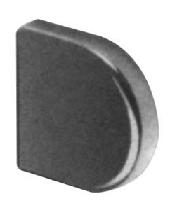 Salice P2CBA09 Glass Door Front Plate D-Shape, plastic, silver Salice P2CBA09 Glass Door Front Plate D-Shape, plastic, silver