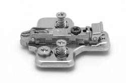 Salice BARGL09F/16 Clip Mounting Plate, steel, nickel-plated, with pre-installed 11mm euroscrews, 0mm Mod 2