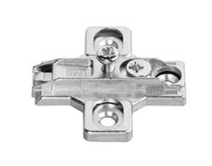Salice B2R3E09/15 Slide-On Mounting Plate, zinc, nickel-plated, for woodscrews, 0mm Mod 2 Salice B2R3E09/15 Slide-On Mounting Plate, zinc, nickel-plated, for woodscrews, 0mm Mod 2