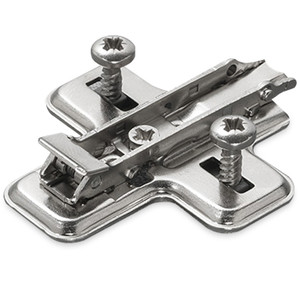 Salice BAV4L09F/16 Clip Mounting Plate, steel, nickel-plated, 5mm expand dowel, 0mm Mod 2 Salice BAV4L09F/16 Clip Mounting Plate, steel, nickel-plated, 5mm expand dowel, 0mm Mod 2