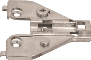 Clip Face Frame Mounting Plate, cam adjustable, for woodscrews, zinc, nickel-plated, Mod 0 Clip Face Frame Mounting Plate, cam adjustable, for woodscrews, zinc, nickel-plated, Mod 0