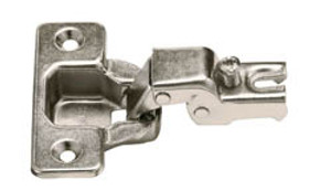 A-Series Face Frame, 105degree, short arm, self closing, screw, steel, nickel-plated A-Series Face Frame, 105degree, short arm, self closing, screw, steel, nickel-plated