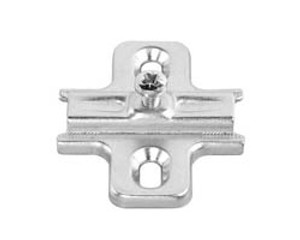 Salice B2V3H99/15 Slide-On Mounting Plate, steel, nickel-plated, for woodscrews, 9mm Mod 11 Salice B2V3H99/15 Slide-On Mounting Plate, steel, nickel-plated, for woodscrews, 9mm Mod 11