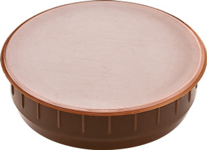 Covercap, plastic, brown, diameter 38mm / 35mm