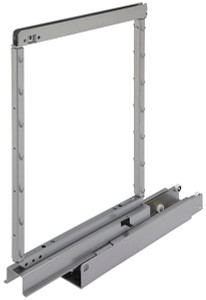 Pantry Pull Out Set, steel, silver, for internal heights between 33 7/8" - 49 5/8" (set includes: frames, slides, and brackets) Pantry Pull Out Set, steel, silver, for internal heights between 33 7/8" - 49 5/8" (set includes: frames, slides, and brackets)