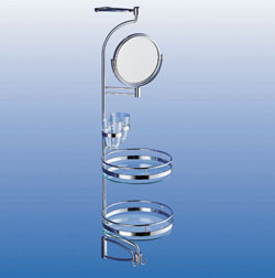 Revolving Shelf, polished chrome, height=950mm