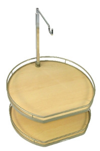 Twister Set, Arena, steel, chrome / maple, 38" x 42 1/4" (set includes: shelves, post, and mounting hardware) Twister Set, Arena, steel, chrome / maple, 38" x 42 1/4" (set includes: shelves, post, and mounting hardware)