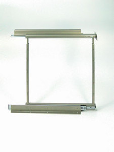 Base Set, steel, champagne, 26 3/8" - 32" (set includes: slides and front brackets) Base Set, steel, champagne, 26 3/8" - 32" (set includes: slides and front brackets)