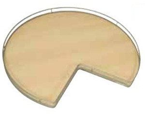 3/4 Round Shelf Set, for bearing, Arena, steel, champagne / maple, 32" (1 set = 2 trays) 3/4 Round Shelf Set, for bearing, Arena, steel, champagne / maple, 32" (1 set = 2 trays)