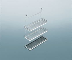 Shelf, polished chrome, 455 x 180 x 630mm
