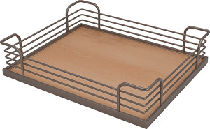 Tray Set, Arena, steel, champagne / maple 17 7/8" x 12" x 3 1/2" (1 set= 4 trays) Tray Set, Arena, steel, champagne / maple 17 7/8" x 12" x 3 1/2" (1 set= 4 trays)