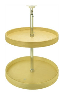 Revolving Round Tray, maple, 28" diameter x 2", with pole kit
