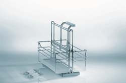 Base Storage Unit Pull-Out, 2 basket, steel, polished chrome, 274 x 495 x 395