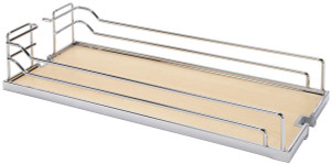 Tray Set, Arena, steel, chrome / maple, 13" x 20 3/8" x 4 1/8" (1 set = 2 trays) Tray Set, Arena, steel, chrome / maple, 13" x 20 3/8" x 4 1/8" (1 set = 2 trays)