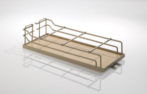 Tray Set, Arena, steel, champagne / maple, center mount, 7" x 19 3/4" x 4 1/8" (1 set = 2 trays) Tray Set, Arena, steel, champagne / maple, center mount, 7" x 19 3/4" x 4 1/8" (1 set = 2 trays)