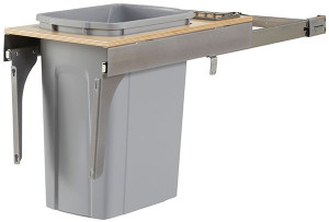 KV TSC15-1-35PT Trash Can, single, side mounted, 35 quart, soft close, steel, frosted nickel KV TSC15-1-35PT Trash Can, single, side mounted, 35 quart, soft close, steel, frosted nickel