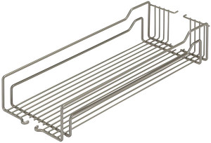 Basket Set, steel, champagne, 11" x 20 3/8" x 4 1/8" (1 set = 2 baskets)