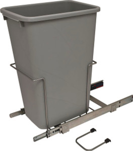 KV SCB12-1-50PT Trash Can, single, bottom mounted, 50 quart, soft close, steel, frosted nickel KV SCB12-1-50PT Trash Can, single, bottom mounted, 50 quart, soft close, steel, frosted nickel