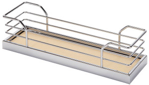 Tray Set, Arena, steel, chrome / maple, 5" x 9 7/8" x 2 3/4" (1 set = 2 trays) Tray Set, Arena, steel, chrome / maple, 5" x 9 7/8" x 2 3/4" (1 set = 2 trays)