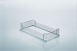 Tray Arena, steel, chrome / white, 18 1/2" x 15 3/8" X 3 1/2"