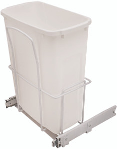 KV PSW15-1-35WH Trash Can, single, bottom mounted, 35 quart, steel, white KV PSW15-1-35WH Trash Can, single, bottom mounted, 35 quart, steel, white
