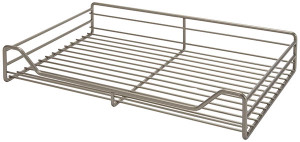 Basket, steel, chrome-plated, 18 1/2" x 13 3/8" x 3 3/8"