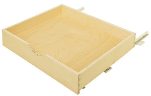 Pantry Roll Out Shelf, bottom mounted, prefinished baltic birch, 603x533x76mm