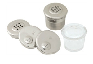 Fineline Container Set, stainless steel, with lids (5 pieces) Fineline Container Set, stainless steel, with lids (5 pieces)