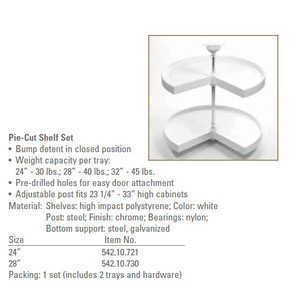 Revolving Fitting Set, plastic, white, 24"