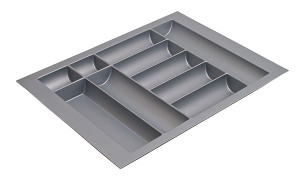 Cutlery Tray, plastic, silver, w600-700 x d490-540mm