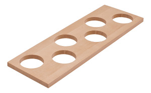 Fineline Container Holder, birch, 6 holes, 423.5 x 137.5 x 12mm Fineline Container Holder, birch, 6 holes, 423.5 x 137.5 x 12mm