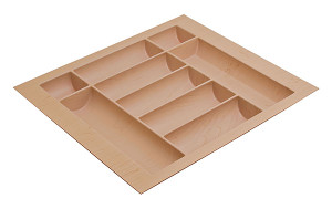 Cutlery Tray, plastic, maple, w500-600 x d490-540mm