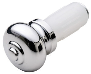 End Cap Profiled, brass, polished chrome