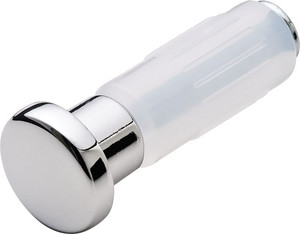 End Cap Flat, brass, polished chrome