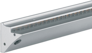 LOOX LED, 12V, 2006, lighted glass shelf, 2.8 watts, blue, aluminum anodized, 600 x 70 x 175mm LOOX LED, 12V, 2006, lighted glass shelf, 2.8 watts, blue, aluminum anodized, 600 x 70 x 175mm