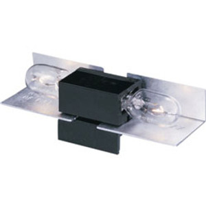 Cable Light Holder, plastic, white / aluminum, for 5watt