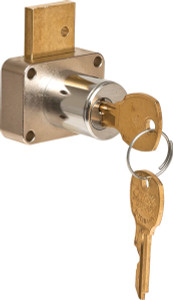 Door Lock, C8173, steel, brushed chrome, 7/8", K103