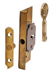 Half Mortise Lock, brass, 24mm x 51mm x 8mm